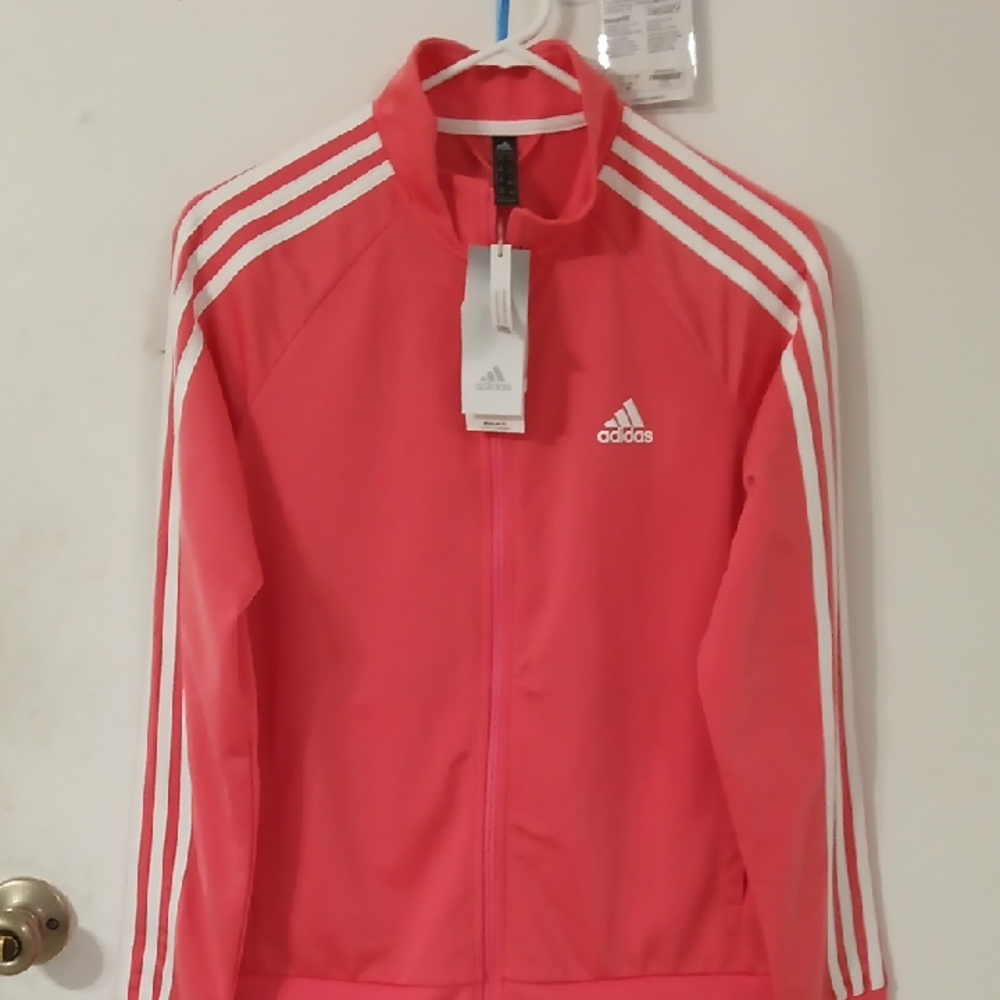 Adidas Coral Jacket with White Stripes